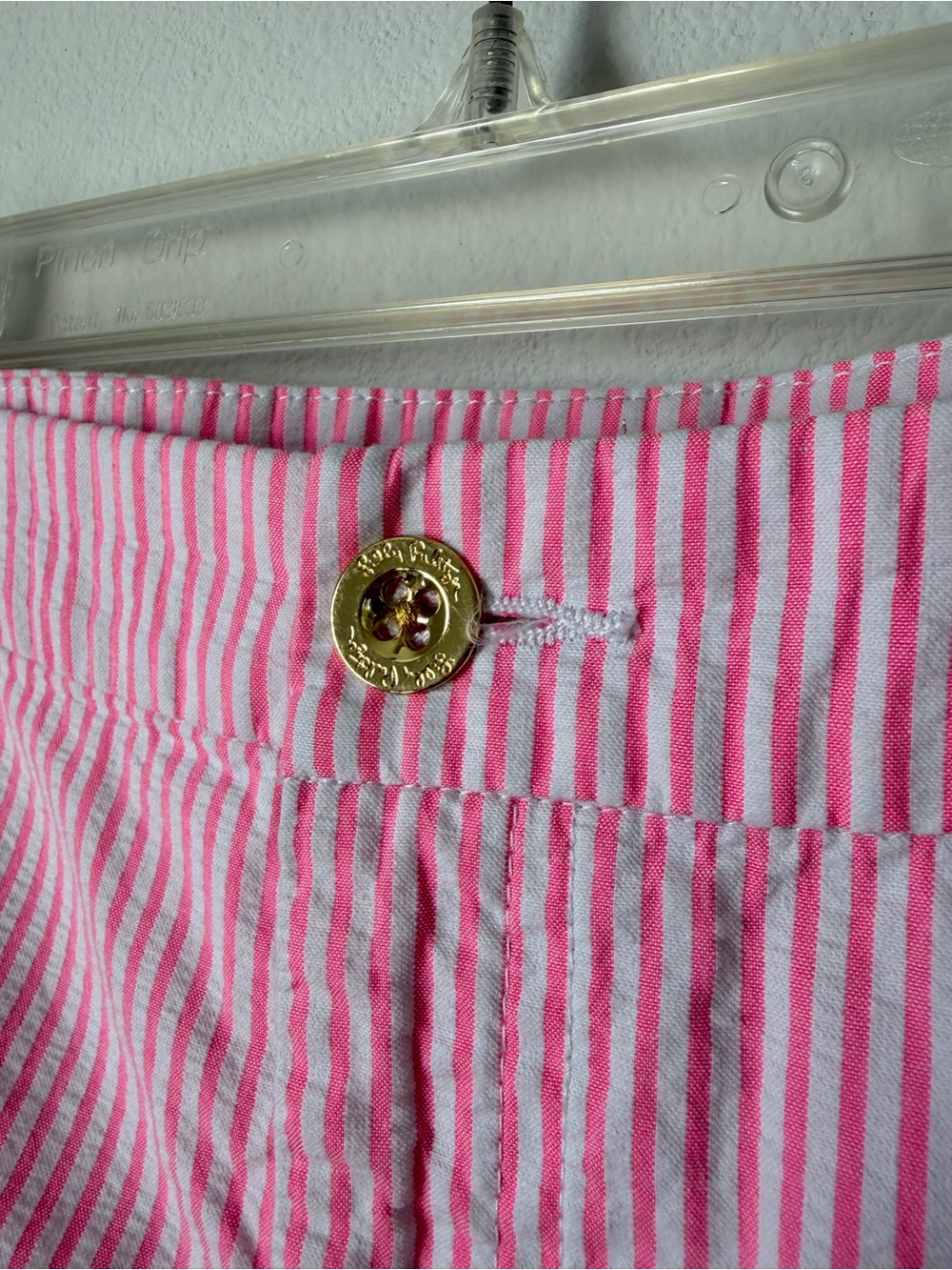 Lilly Pulitzer Kelly Short Size 8 Pink Tropics Seersucker Stripes Summer Beach - Picture 4 of 14